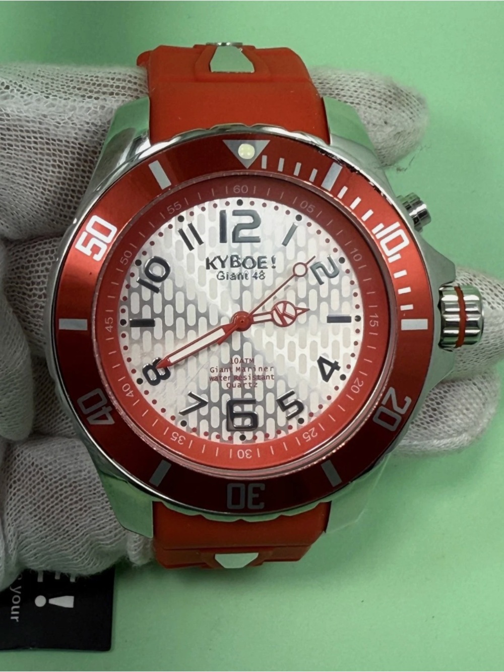 Kyboe Giant Mariner 48mm Red 10atm quartz watch